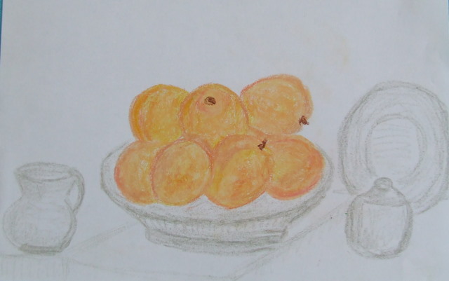 Натюрморт  с  абрикосами.
