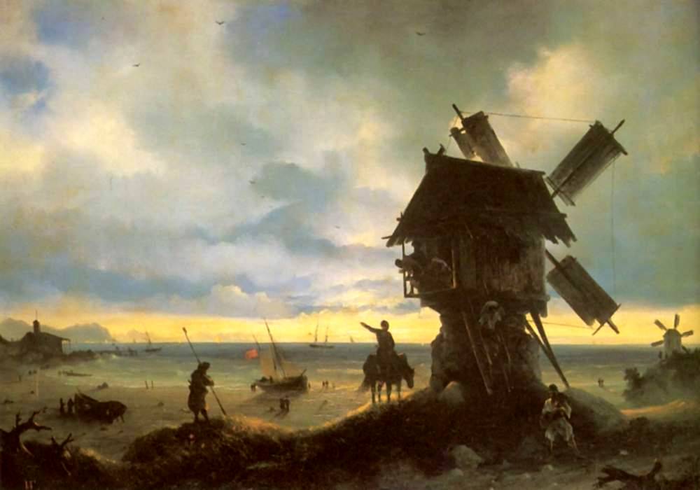 Мельница на морском берегу 1837