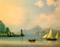 Морской пролив с маяком 1841