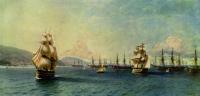 Черноморский флот в Феодосии 1890